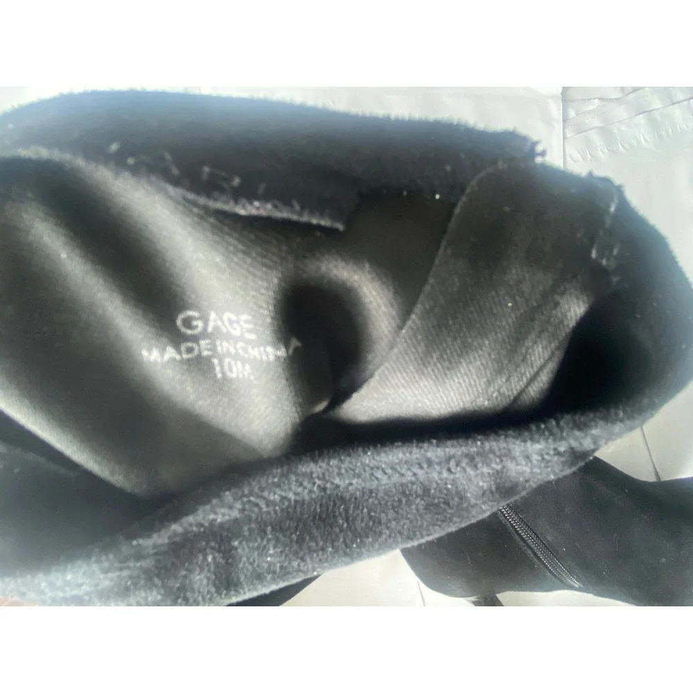G‎ Gage Black Suede Over The Knee Stiletto Platform Boots Women's Size 10M